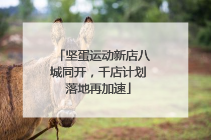 坚蛋运动新店八城同开，千店计划落地再加速