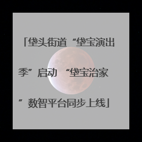 垡头街道“垡宝演出季”启动 “垡宝治家”数智平台同步上线