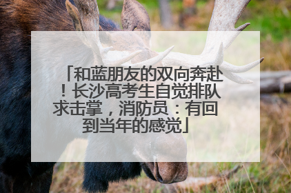 和蓝朋友的双向奔赴！长沙高考生自觉排队求击掌，消防员：有回到当年的感觉