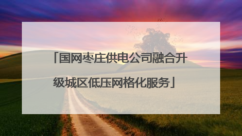 国网枣庄供电公司融合升级城区低压网格化服务