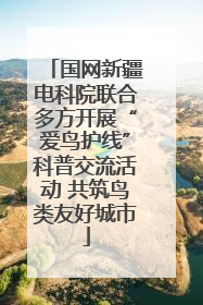 国网新疆电科院联合多方开展“爱鸟护线”科普交流活动 共筑鸟类友好城市