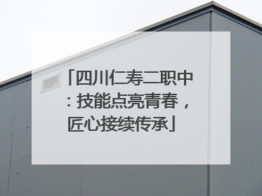四川仁寿二职中：技能点亮青春，匠心接续传承