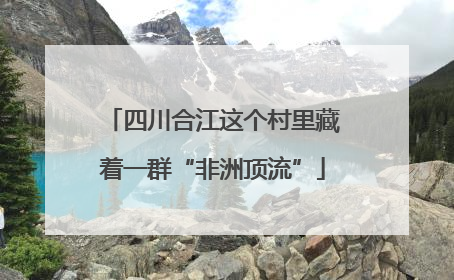 四川合江这个村里藏着一群“非洲顶流”