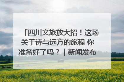 四川文旅放大招！这场关于诗与远方的旅程 你准备好了吗？｜新闻发布最前线·深一度