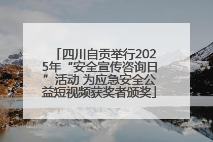 四川自贡举行2025年“安全宣传咨询日”活动 为应急安全公益短视频获奖者颁奖