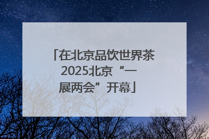 在北京品饮世界茶 2025北京“一展两会”开幕