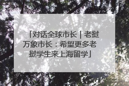 对话全球市长｜老挝万象市长：希望更多老挝学生来上海留学