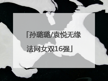 孙璐璐/袁悦无缘法网女双16强