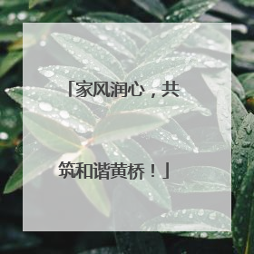 家风润心，共筑和谐黄桥！