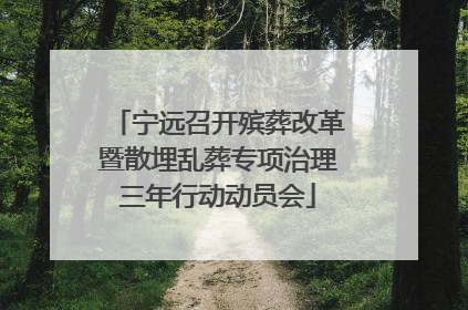 宁远召开殡葬改革暨散埋乱葬专项治理三年行动动员会
