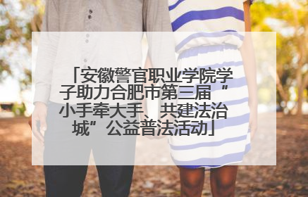 安徽警官职业学院学子助力合肥市第三届“小手牵大手、共建法治城”公益普法活动