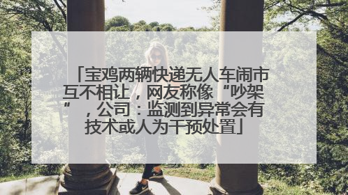宝鸡两辆快递无人车闹市互不相让，网友称像“吵架”，公司：监测到异常会有技术或人为干预处置
