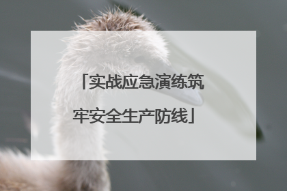 实战应急演练筑牢安全生产防线