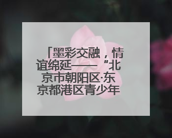 墨彩交融，情谊绵延——“北京市朝阳区·东京都港区青少年书画作品展”成功举办