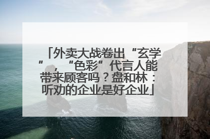 外卖大战卷出“玄学”，“色彩”代言人能带来顾客吗？盘和林：听劝的企业是好企业