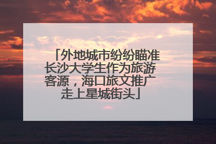 外地城市纷纷瞄准长沙大学生作为旅游客源，海口旅文推广走上星城街头