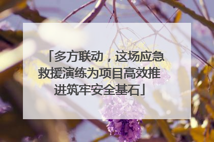 多方联动，这场应急救援演练为项目高效推进筑牢安全基石