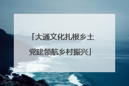 大通文化扎根乡土 党建领航乡村振兴