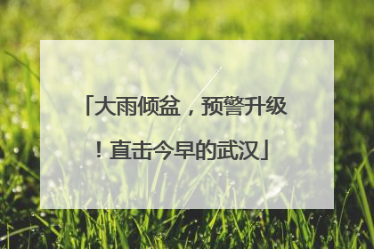 大雨倾盆，预警升级！直击今早的武汉