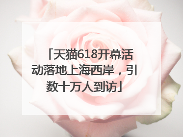 天猫618开幕活动落地上海西岸，引数十万人到访