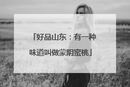 好品山东：有一种味道叫做蒙阴蜜桃