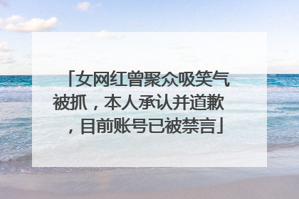女网红曾聚众吸笑气被抓，本人承认并道歉，目前账号已被禁言