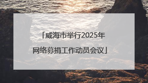 威海市举行2025年网络募捐工作动员会议