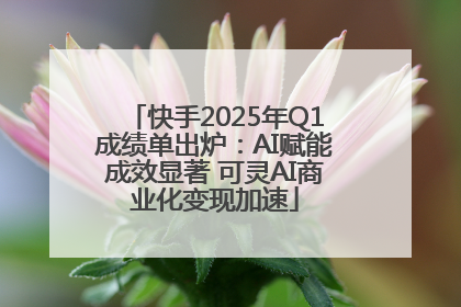 快手2025年Q1成绩单出炉：AI赋能成效显著 可灵AI商业化变现加速