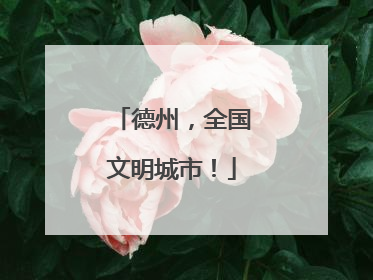 德州，全国文明城市！