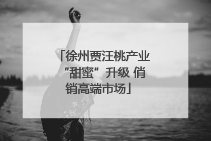 徐州贾汪桃产业“甜蜜”升级 俏销高端市场