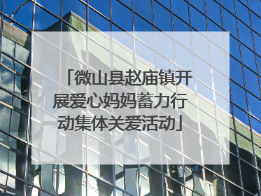 微山县赵庙镇开展爱心妈妈蓄力行动集体关爱活动