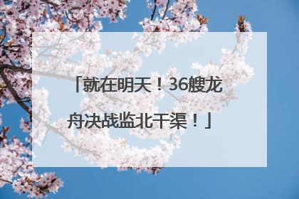 就在明天！36艘龙舟决战监北干渠！