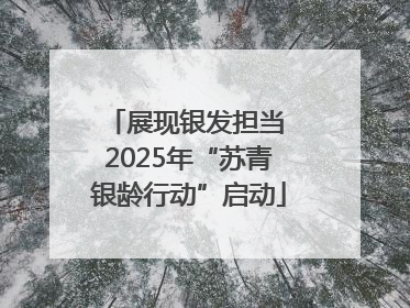 展现银发担当 2025年“苏青银龄行动”启动