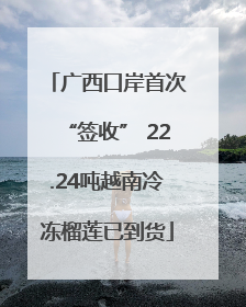 广西口岸首次“签收” 22.24吨越南冷冻榴莲已到货