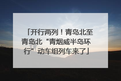 开行两列！青岛北至青岛北“青烟威半岛环行”动车组列车来了