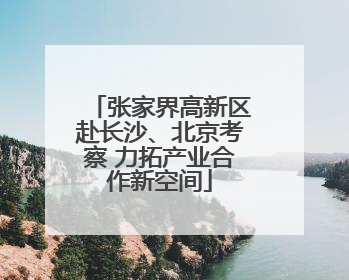 张家界高新区赴长沙、北京考察 力拓产业合作新空间