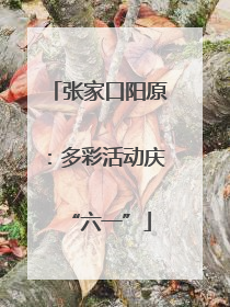 张家口阳原：多彩活动庆“六一”