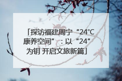 探访福建周宁“24℃康养空间”：以“24”为钥 开启文旅新篇
