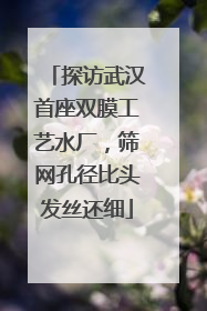 探访武汉首座双膜工艺水厂，筛网孔径比头发丝还细