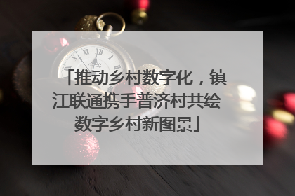 推动乡村数字化，镇江联通携手普济村共绘数字乡村新图景