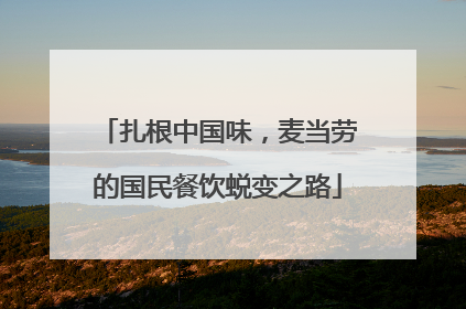 扎根中国味，麦当劳的国民餐饮蜕变之路