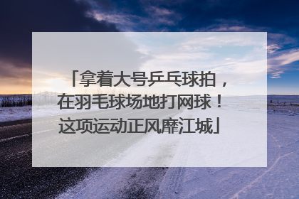 拿着大号乒乓球拍，在羽毛球场地打网球！这项运动正风靡江城