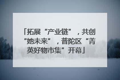 拓展“产业链”，共创“她未来”，普陀区“菁英好物市集”开幕
