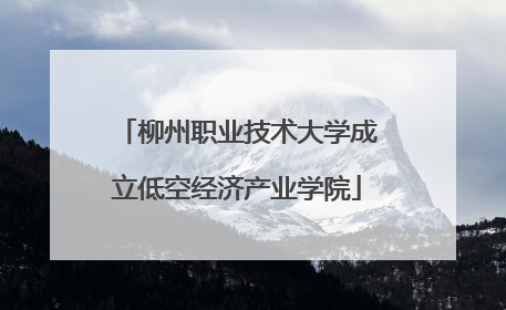 柳州职业技术大学成立低空经济产业学院