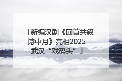 新编汉剧《回首共叙诗中月》亮相2025武汉“戏码头”