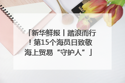 新华鲜报丨踏浪而行！第15个海员日致敬海上贸易“守护人”