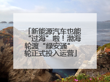 新能源汽车也能“过海”啦！渤海轮渡“绿安通” 轮正式投入运营