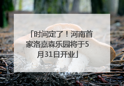 时间定了！河南首家洛嘉森乐园将于5月31日开业