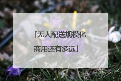 无人配送规模化商用还有多远
