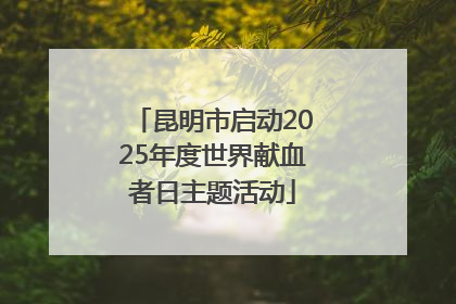 昆明市启动2025年度世界献血者日主题活动